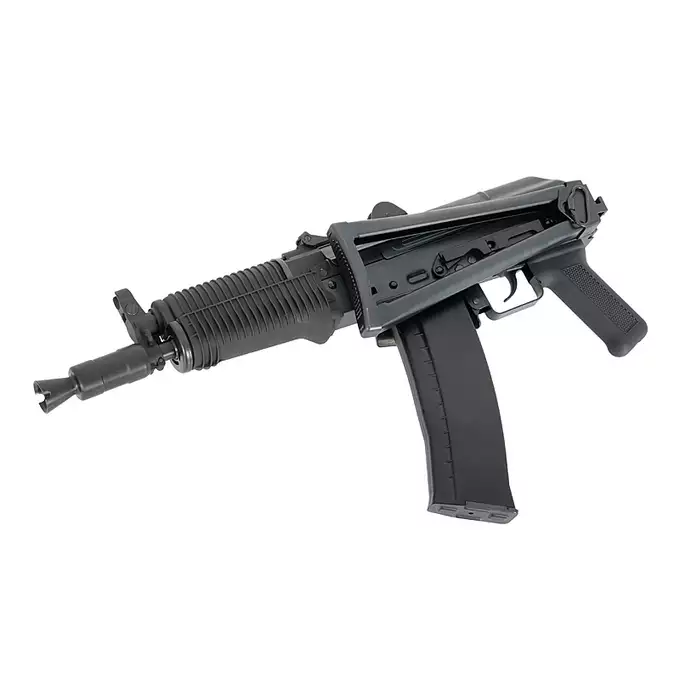 [Zestaw] Replika airsoftowa AKS-74U GBBR - black [WE] + Magazynek na green gaz do replik AK74 - Black [WE]