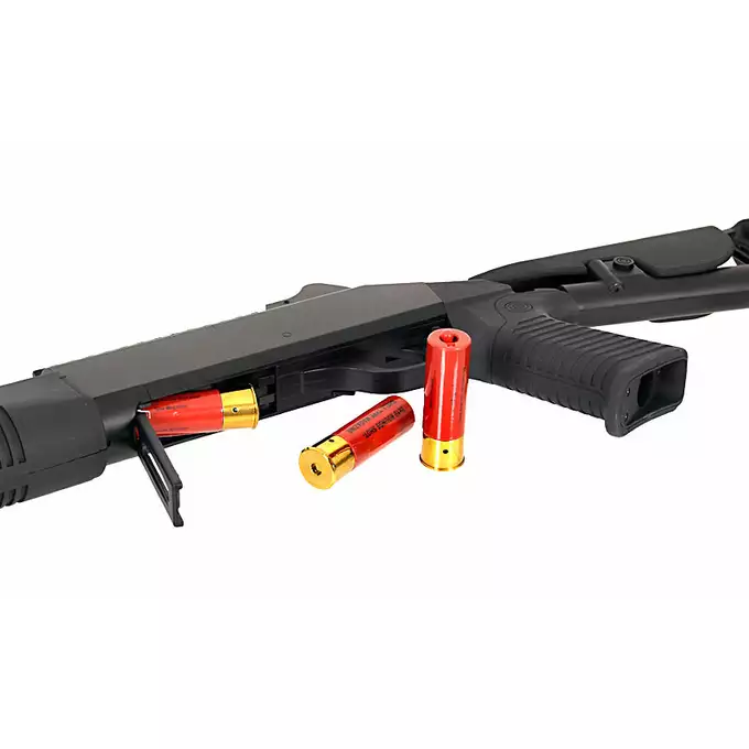 [Zestaw] 3-strzałowa strzelba M56DL - Black [EE] + BBP TŁUMIK PODŚWIETLAJĄCY do Strzelby 23,5mm - [5KU] + Perfect BB Fosforescencyjne kulki 0,20g - 1 kg [BLS]