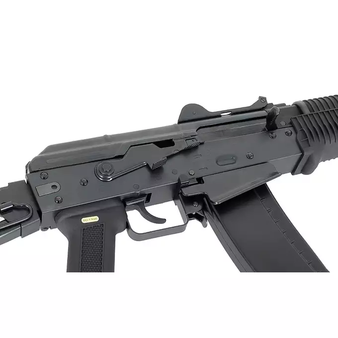 [Zestaw] A.W.S.S. Wei Tech-AK74UN GBB TYPE with open bolt system - black [WE] + Magazynek na green gaz do replik AK74 - Black [WE]