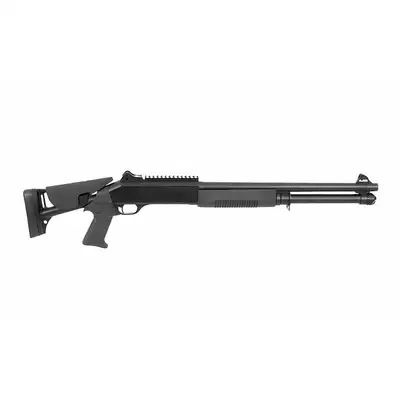 [Zestaw] 3-strzałowa strzelba M56DL - Black [EE] + BBP TŁUMIK PODŚWIETLAJĄCY do Strzelby 23,5mm - [5KU] + Perfect BB Kulki Tracer 0,20g - 1 kg [BLS]