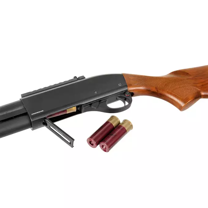 [Zestaw] Strzelba M8870 (Zasilana Green Gazem) - Real Wood [Golden Eagle] + BBP TŁUMIK PODŚWIETLAJĄCY do Strzelby 24mm - [5KU] + Perfect BB Fosforescencyjne kulki 0,20g - 1 kg [BLS]