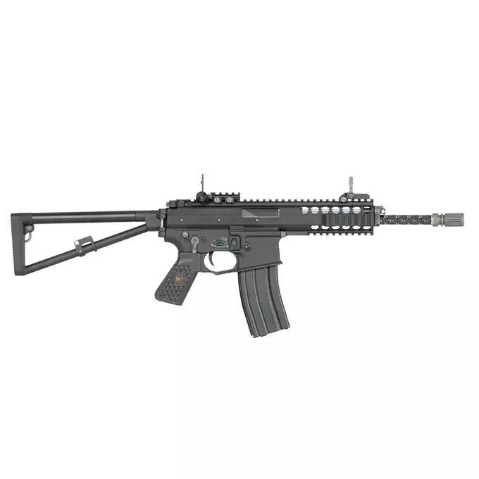 [Zestaw] WE-PDW GBBR - black [WE] + Magazynek gazowy do WE-M4/SCR/4168 z systemem open bolt - black