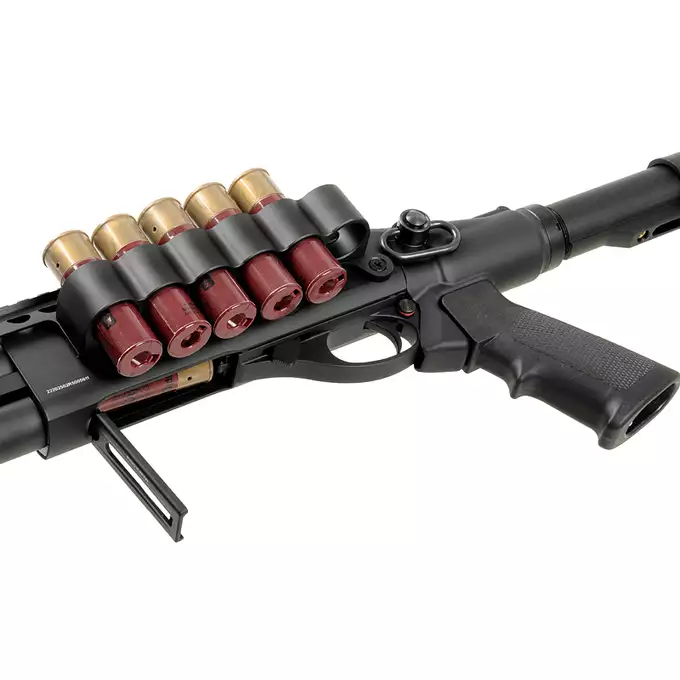 [Zestaw] Strzelba M8874 (Zasilana Green Gazem) - Black [Golden Eagle] + BBP TŁUMIK PODŚWIETLAJĄCY do Strzelby 24mm - [5KU] + Perfect BB Fosforescencyjne kulki 0,20g - 1 kg [BLS]