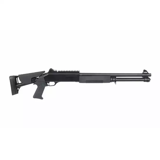 [Zestaw] 3-strzałowa strzelba M56DL - Black [EE] + BBP TŁUMIK PODŚWIETLAJĄCY do Strzelby 23,5mm - [5KU] + Perfect BB Fosforescencyjne kulki 0,20g - 1 kg [BLS]
