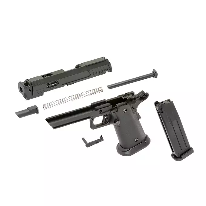 [Zestaw] Pistolet Airsoftowy 304B GBB (Optic Ready) [Double Bell] + 24-Kulkowy Magazynek na Green Gaz do Hi-capa [Double Bell]