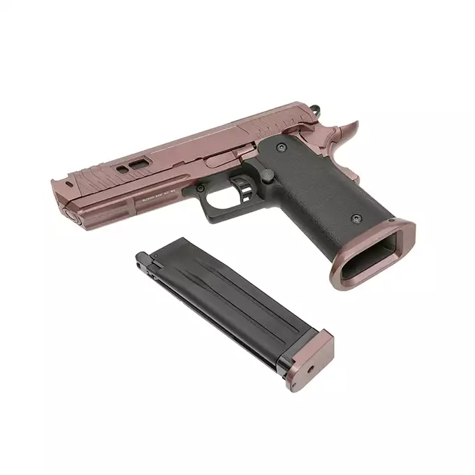 [Zestaw] Pistolet Airsoftowy 304 GBB (Optic Ready) [Double Bell] + 24-Kulkowy Magazynek na Green Gaz do Hi-capa [Double Bell]