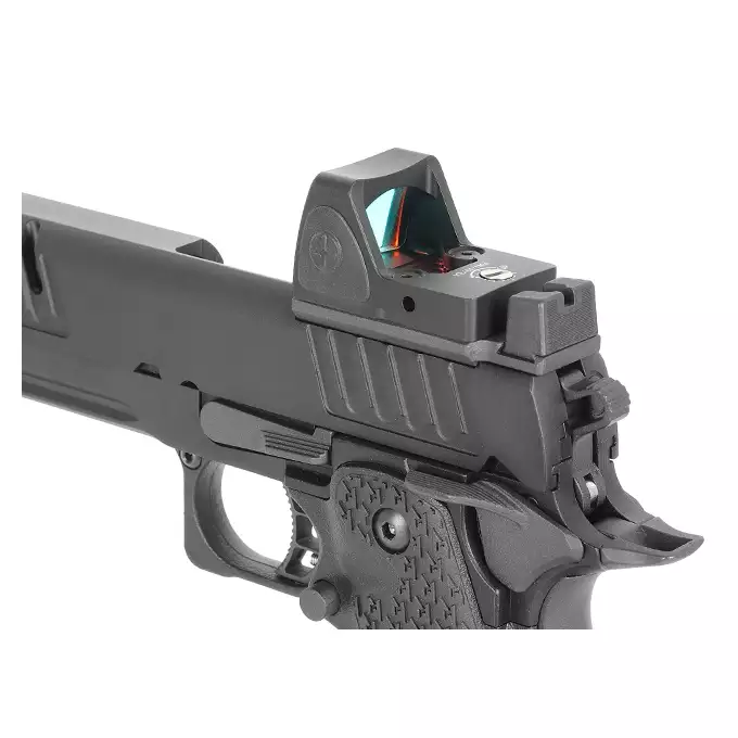 [Zestaw] Replika pistoletu STACCATO 2011 XC Licencjonowane przez EMG - Black [6MMPROSHOP] + Magazynek na Green Gaz do R501/R603/R604 [Army Armament] + Kabura Per-Fit do ponad 80 modeli pistoletów - Black [Amomax]