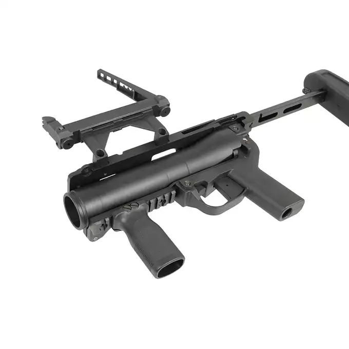 [Zestaw] Replika granatnika M320A1 - Black [S&amp;T] + Zestaw 3 granatów 40MM na 120 kulek [S&amp;T]