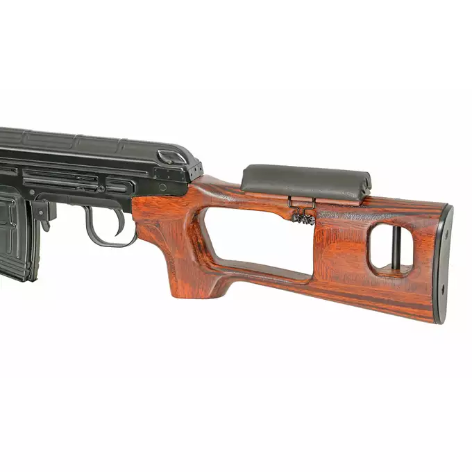 [Zestaw] Replika elektryczna karabinu wyborowego SWD - Real Wood [A&amp;K] + Celownik optyczny 4×24 do SWD/SWU [S&amp;T]