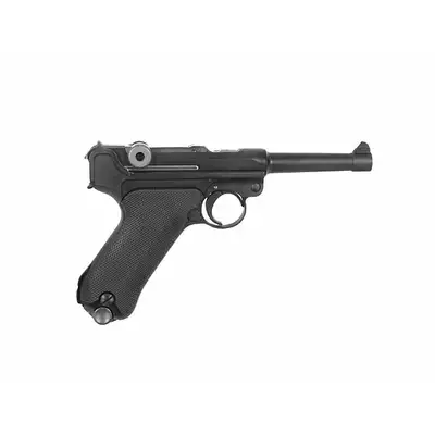 [Zestaw] Replika niemieckiego pistoletu P08 Luger - Black [WE] + Magazynek do replik WE-P001/2/3 [WE]