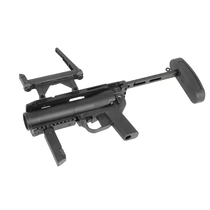 [Zestaw] Replika granatnika M320A1 - Black [S&amp;T] + Zestaw 3 granatów 40MM na 70 kulek [S&amp;T]