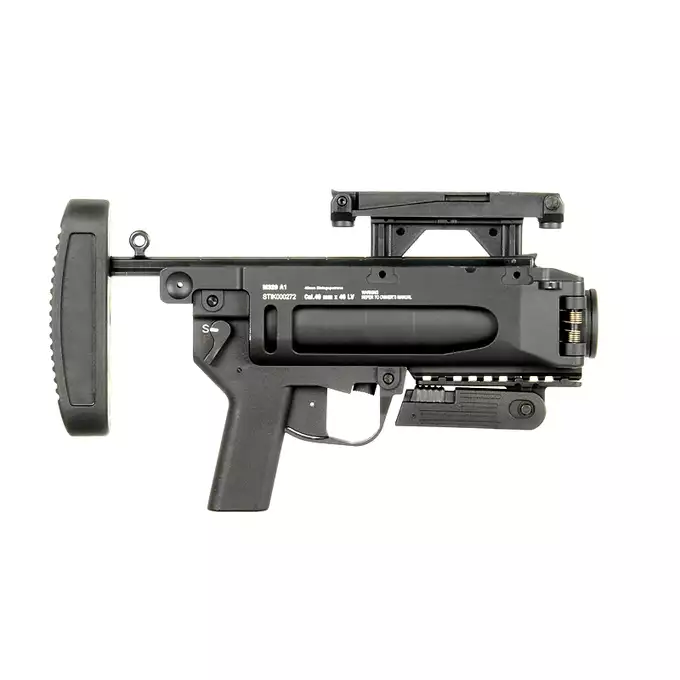 [Zestaw] Replika granatnika M320A1 - Black [S&amp;T] + Zestaw 3 granatów 40MM na 70 kulek [S&amp;T]