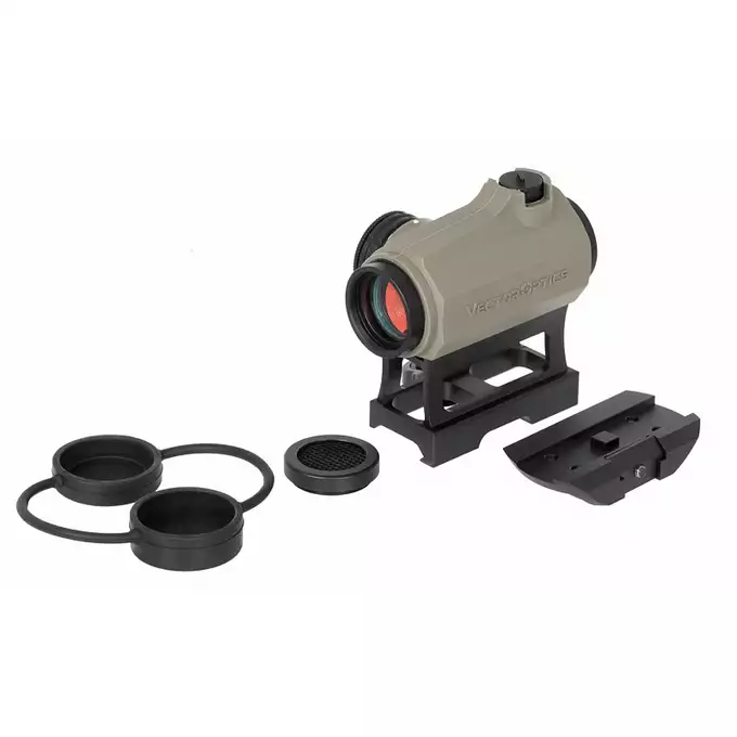 [Zestaw] Celownik kolimatorowy Maverick Gen3 1x22 MIL - Dark Earth [Vector Optics] + Montaż 21mm pod kolimator Maverick [Vector Optics] + Powiększalnik Maverick Gen3 3x22 Magnifier MIL [Vector Optics]