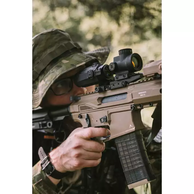 [Zestaw] Celownik kolimatorowy Maverick Gen2 1x22 - Black [Vector Optics] + Powiększalnik Maverick Gen3 3x22 Magnifier MIL [Vector Optics]