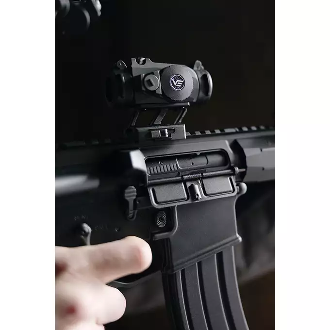 [Zestaw] Celownik kolimatorowy maverick-IV 1X20 - black [Vector Optics] + Montaż 21mm pod kolimator Maverick [Vector Optics] + Powiększalnik Maverick Gen3 3x22 Magnifier MIL [Vector Optics]