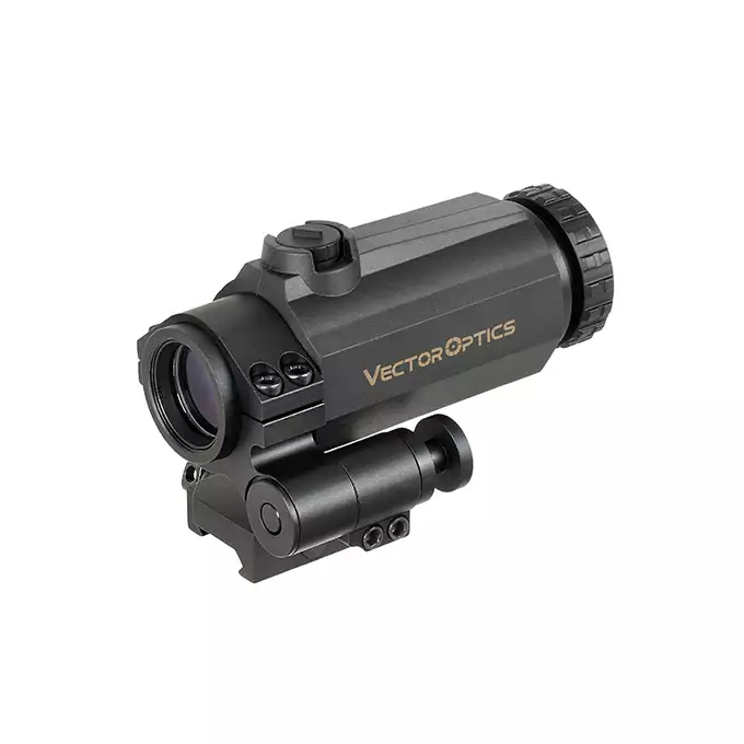 [Zestaw] Powiększalnik Maverick Gen3 3x22 Magnifier MIL [Vector Optics] + Montaż 21mm pod kolimator Maverick [Vector Optics] + Celownik kolimatorowy Maverick Gen3 1x22 MIL - Black [Vector Optics]