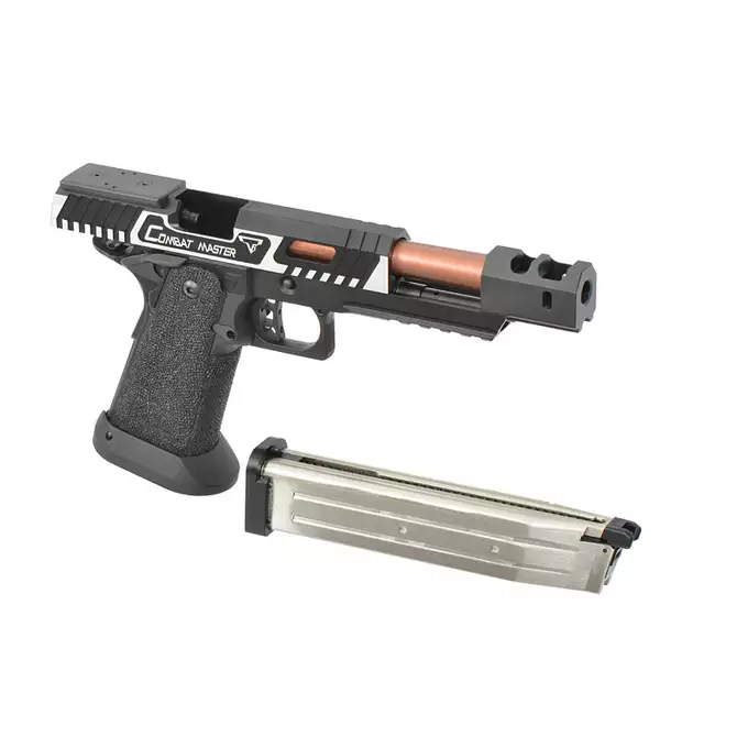 [Zestaw] Replika pistoletu TTI Combat Master Alpha (upgraded version) - Black [JAG Arms] + Celownik kolimatorowy V3 1x22 - black [Vector Optics]