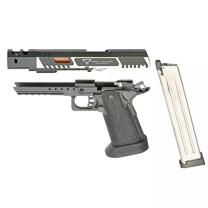 [Zestaw] Replika pistoletu TTI Combat Master Alpha (upgraded version) - Black [JAG Arms] + Celownik kolimatorowy V3 1x22 - black [Vector Optics]