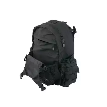 Tactical backpack with helmet pocket - BLACK [8FIELDS]