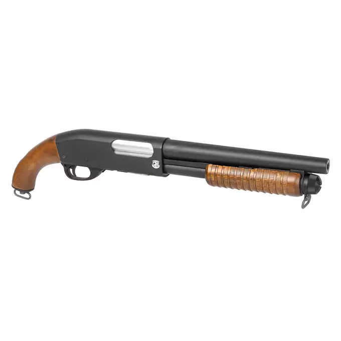 [Zestaw] Replika strzelby ST870 Short - Real Wood [S&amp;T] + Zestaw 5 magazynków do repliki strzelby ST870 [S&amp;T]