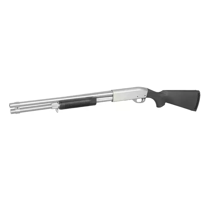 [Zestaw] Replika strzelby ST870 Long - Silver/Black [S&amp;T] + Zestaw 5 magazynków do repliki strzelby ST870 [S&amp;T]