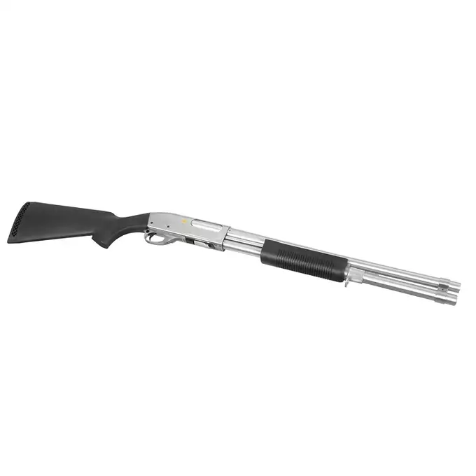 [Zestaw] Replika strzelby ST870 Long - Silver/Black [S&amp;T] + Zestaw 5 magazynków do repliki strzelby ST870 [S&amp;T]