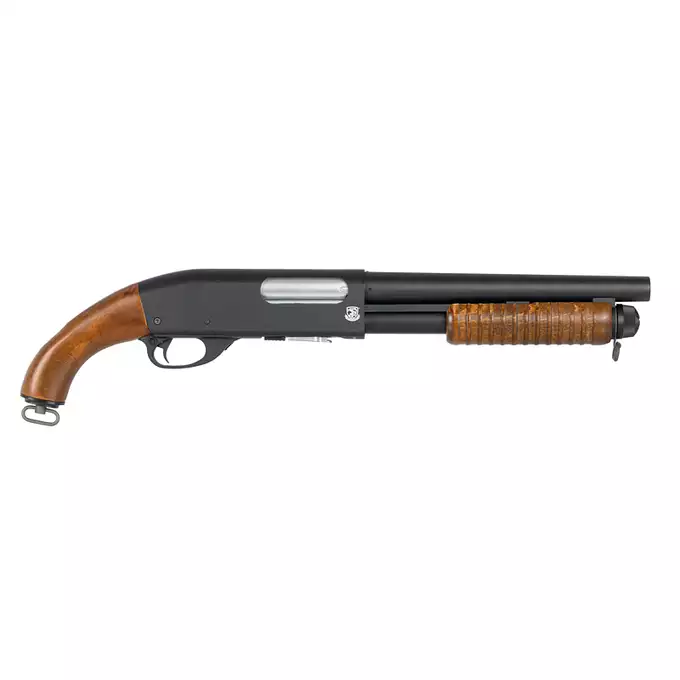 [Zestaw] Replika strzelby ST870 Short - Real Wood [S&amp;T] + Zestaw 5 magazynków do repliki strzelby ST870 [S&amp;T]