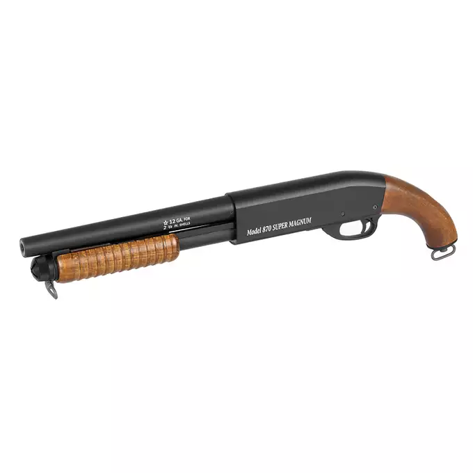 [Zestaw] Replika strzelby ST870 Short - Real Wood [S&amp;T] + Zestaw 5 magazynków do repliki strzelby ST870 [S&amp;T]