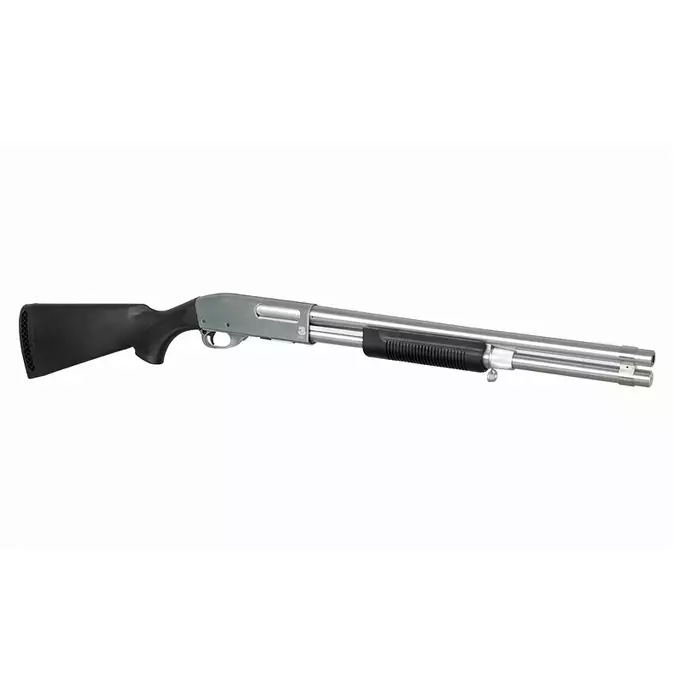 [Zestaw] Replika strzelby ST870 Long - Silver/Black [S&amp;T] + Zestaw 5 magazynków do repliki strzelby ST870 [S&amp;T]