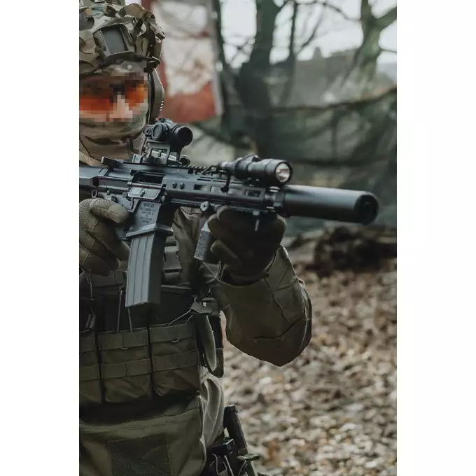 [Zestaw] Latarka karabinowa M300A MINI SCOUT - black [WADSN] + Montaż pod Włącznik Żelowy AN/PEQ -  Picatinni [WADSN]