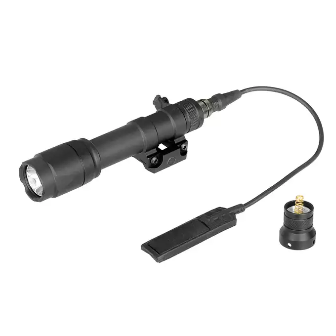 [Zestaw] Latarka LED 200 lumenów - Black [Element] + Włącznik chwilowy do latarki - black [WADSN]