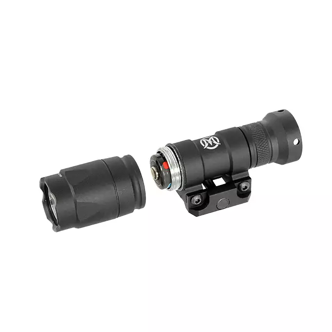 [Zestaw] Taktyczna latarka M300A Mini Scout 280lm LED - black [WADSN] + Montaż pod Włącznik Żelowy AN/PEQ -  Picatinni [WADSN]