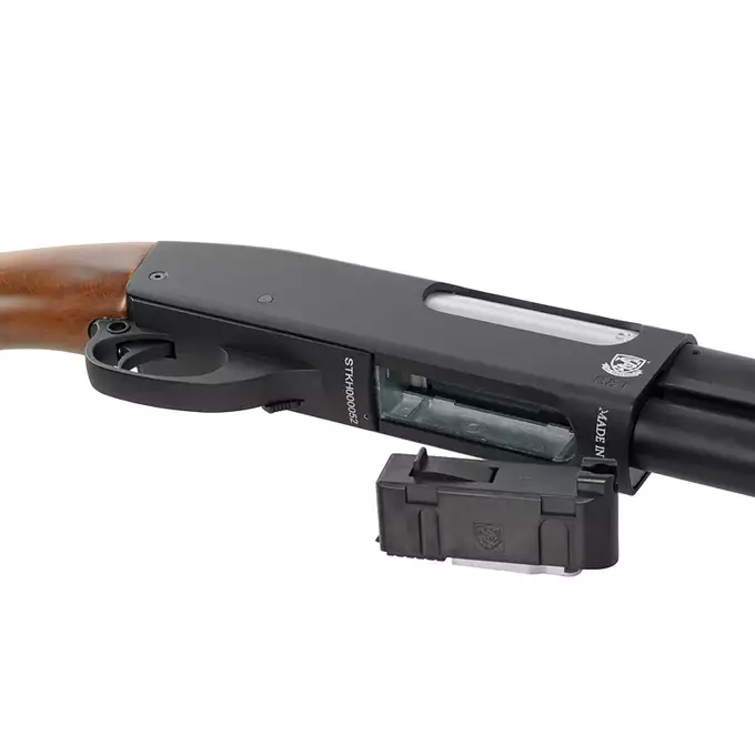 [Zestaw] Replika strzelby ST870 Short - Real Wood [S&amp;T] + Zestaw 5 magazynków do repliki strzelby ST870 [S&amp;T]