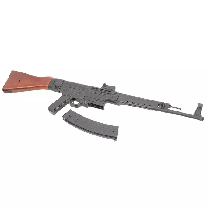 [Zestaw] Replika karabinu szturmowego MP44 Full Metal AEG - Real Wood [AGM] + Magazynek Mid-Cap 190 Kulek do AGM MP44 - Black [AGM]