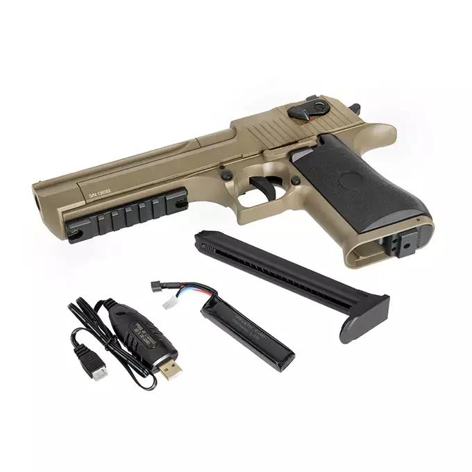 [Zestaw] CM.121S mosfet edition - Tan [CYMA] + Magazynek na 30 kulek do CM.121 [CYMA]