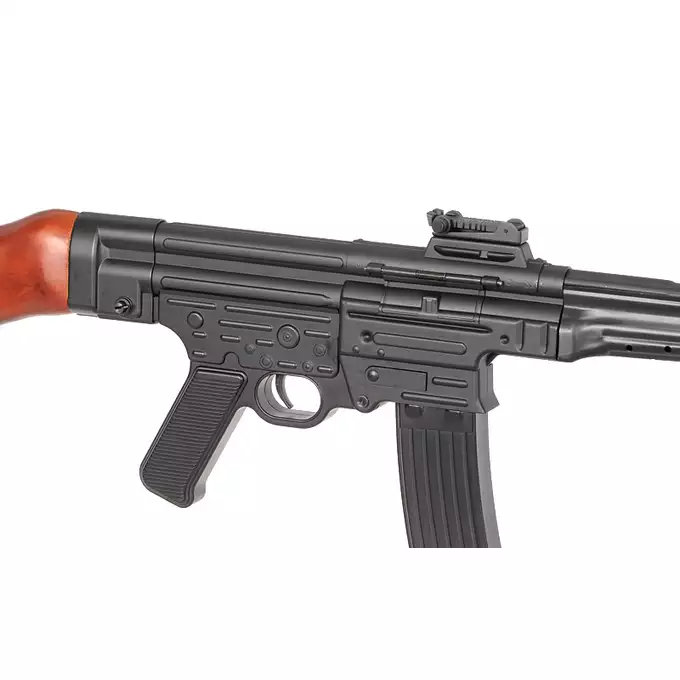 [Zestaw] Replika karabinu szturmowego MP44 Full Metal AEG - Real Wood [AGM] + Magazynek Mid-Cap 190 Kulek do AGM MP44 - Black [AGM]