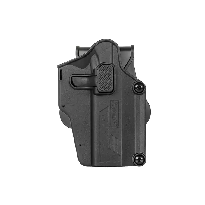 [Zestaw] Kabura Per-Fit do ponad 80 modeli pistoletów - Black [Amomax] + Sztywny pas XL z klamrą QD - BLACK [8FIELDS]