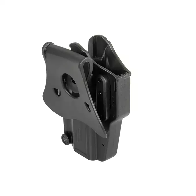 [Zestaw] Kabura Per-Fit do ponad 80 modeli pistoletów - Black [Amomax] + Sztywny pas M z klamrą QD - BLACK [8FIELDS]