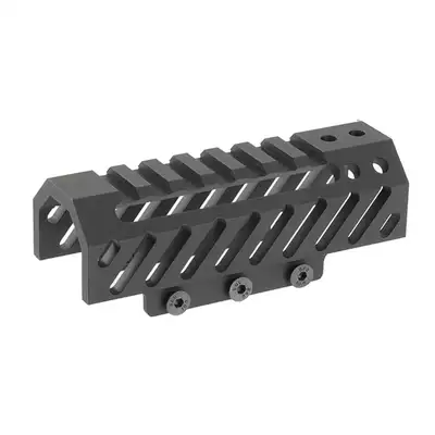 [Zestaw] Nakładka Alpha Picatinny do AK - Black [5KU] + Łoże Alpha Key-Mod do AK - Black [5KU] + Komplet polimerowych szyn montażowych - MLOCK/Key-mod - Black [MP]