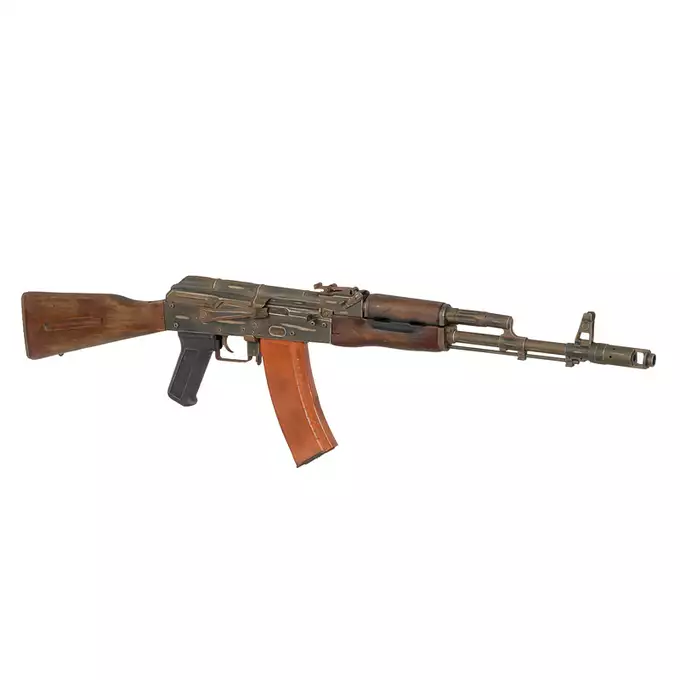 [Zestaw] Replika karabinka AK-74 ASK201 Battle Worn [APS] + Magazynek Mid-Cap na 180 kulek do AK12 [WELL]