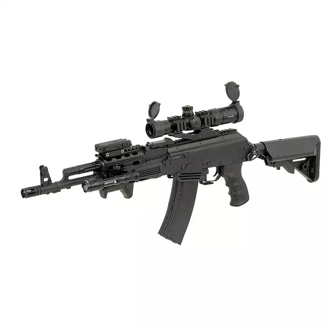 [Zestaw] ASK209 Tactical EBB Full-Metal [APS] + Magazynek Mid-Cap na 180 kulek do AK12 [WELL]