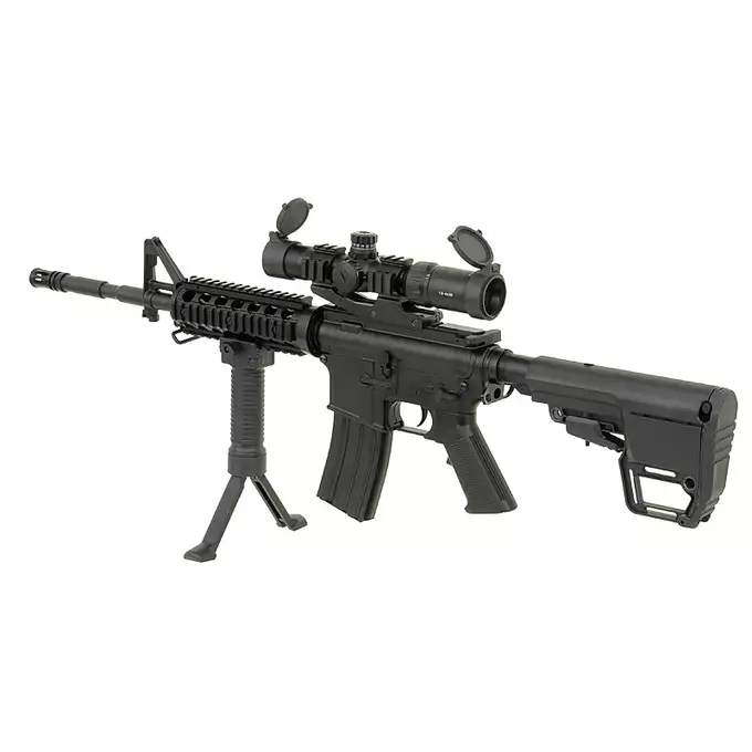 [Zestaw] CM.508 [CYMA] + Stalowy magazynek Mid-Cap na 150 kulek do serii AR-15/M4 - Black