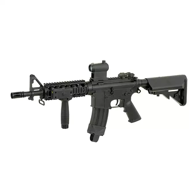 [Zestaw] CM.508 [CYMA] + Stalowy magazynek Mid-Cap na 150 kulek do serii AR-15/M4 - Black