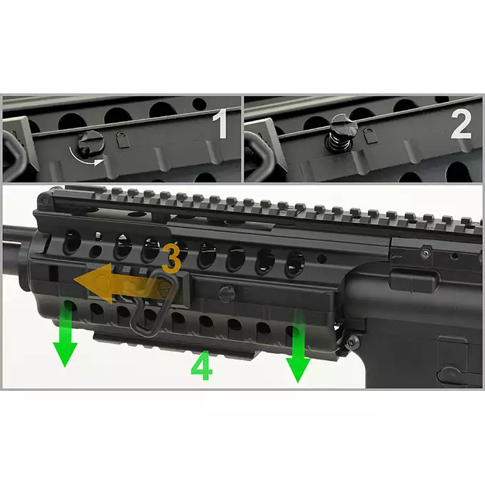 [Zestaw] CM.508 [CYMA] + Stalowy magazynek Mid-Cap na 150 kulek do serii AR-15/M4 - Black