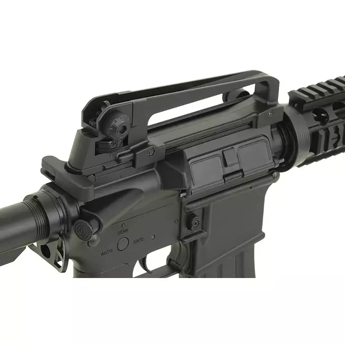 [Zestaw] CM.507 US Army M4 RIS carbine replica [CYMA] + Stalowy magazynek Mid-Cap na 150 kulek do serii AR-15/M4 - Black
