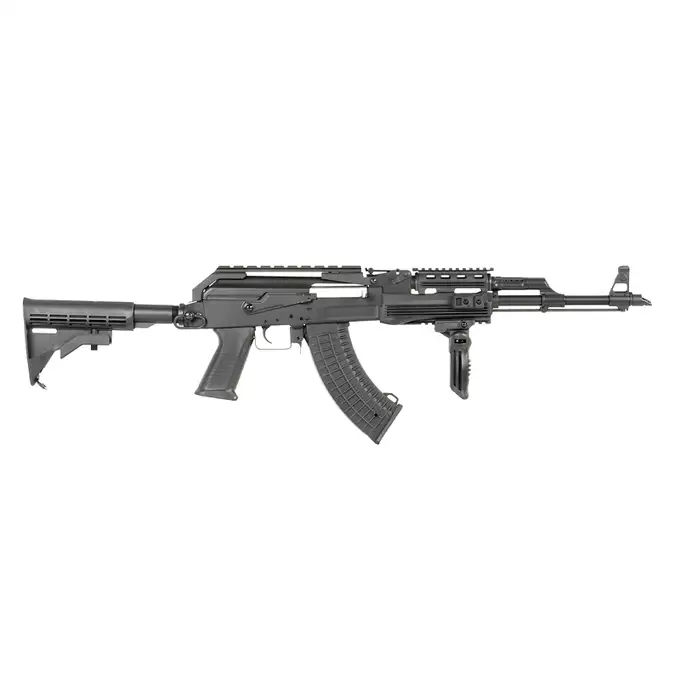 [Zestaw] CM.039C [CYMA] + Magazynek Mid-Cap na 140 kulek do AK47/AKM - Czarny [CYMA]