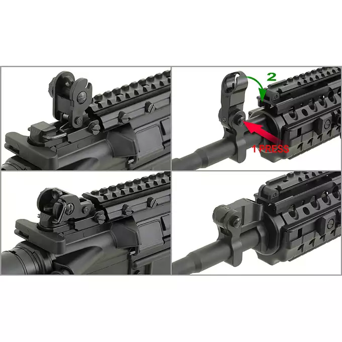 [Zestaw] CM.508 [CYMA] + Stalowy magazynek Mid-Cap na 150 kulek do serii AR-15/M4 - Black