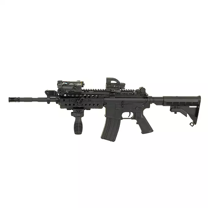 [Zestaw] CM.508 [CYMA] + Stalowy magazynek Mid-Cap na 150 kulek do serii AR-15/M4 - Black