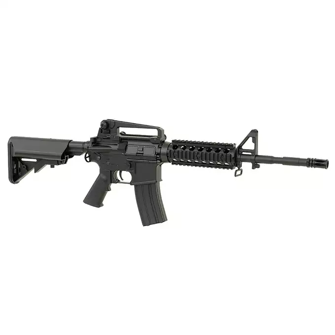 [Zestaw] CM.507 US Army M4 RIS carbine replica [CYMA] + Stalowy magazynek Mid-Cap na 150 kulek do serii AR-15/M4 - Black