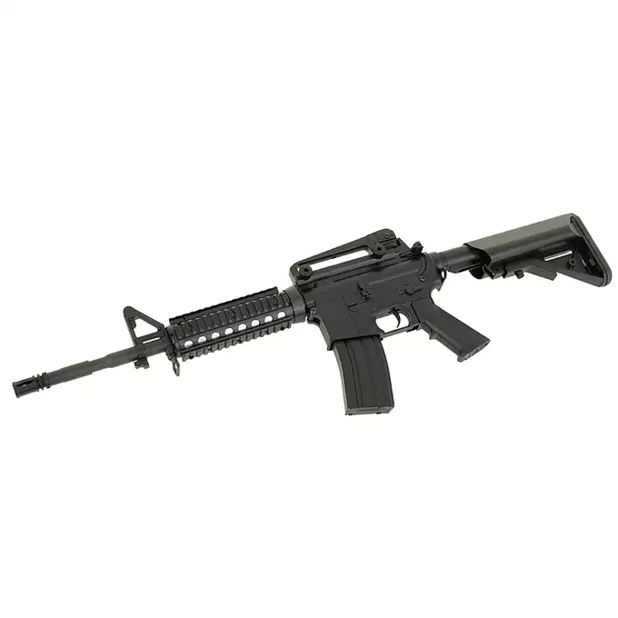 [Zestaw] CM.507 US Army M4 RIS carbine replica [CYMA] + Stalowy magazynek Mid-Cap na 150 kulek do serii AR-15/M4 - Black